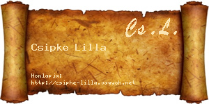 Csipke Lilla névjegykártya
