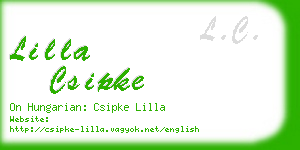 lilla csipke business card